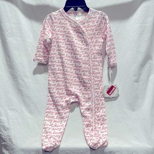 Nordstrom Baby, 3 month, sleep onesie with Love script